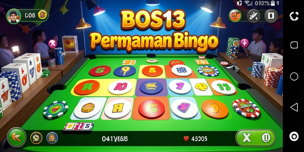 Tampilan gameplay Bingo di BOS13 dengan fitur interaktif yang menarik.