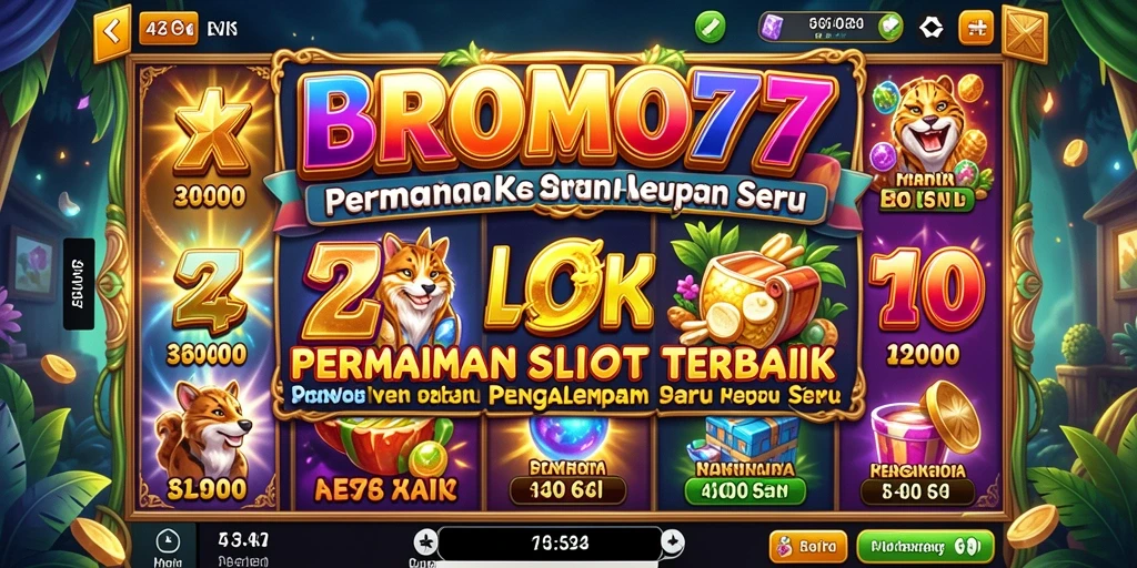 Tampilan dan gameplay seru dari BROMO77 yang menghibur.