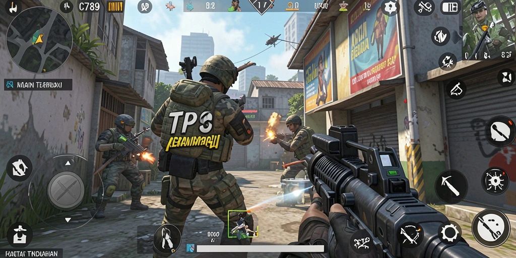 Tampilan gameplay C789 yang seru dan menegangkan dengan aksi pertempuran yang intens.