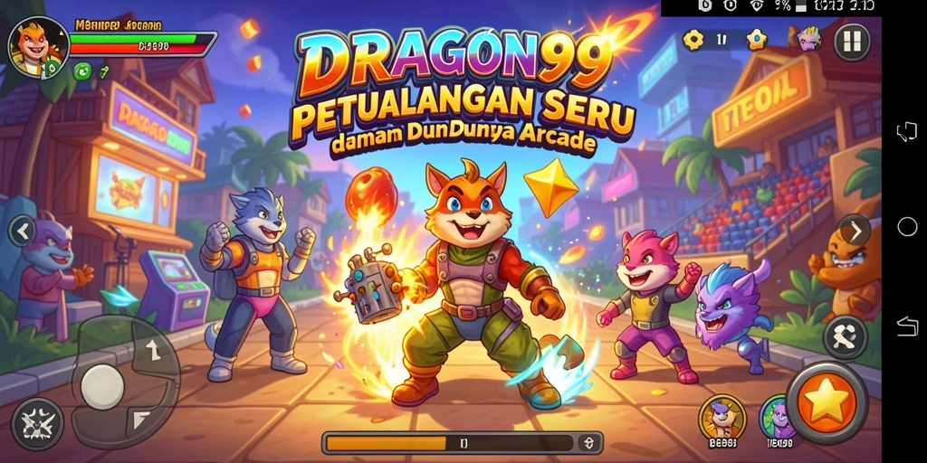 Tangkapan layar gameplay menampilkan aksi seru DRAGON99 di level yang menantang.