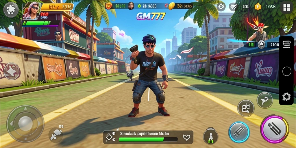 Tampilan gameplay GM777 yang menarik dan interaktif.
