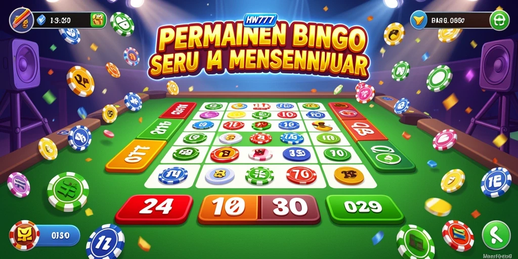 Screenshot HW777 menampilkan gameplay seru permainan Bingo.