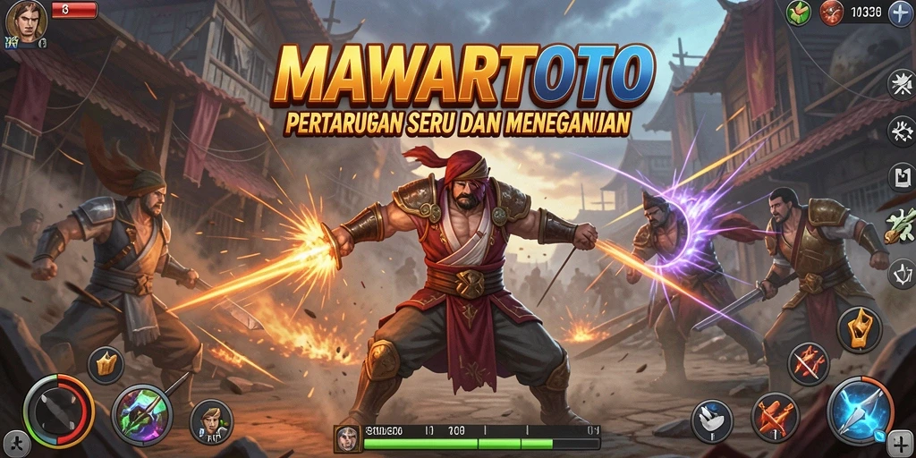 Tampilan pertarungan seru di MAWARTOTO dengan karakter yang memukau.
