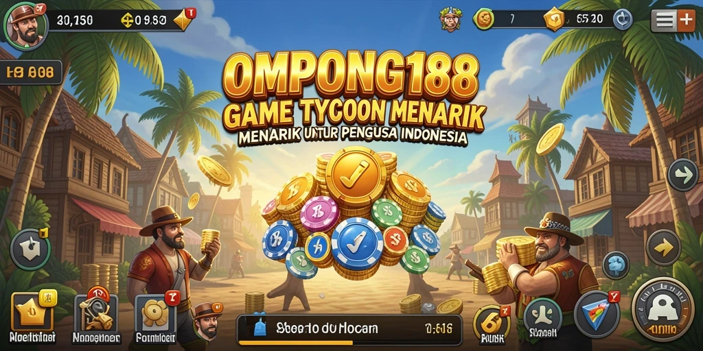 Tampilan gameplay seru OMPONG188 dalam dunia Tycoon.