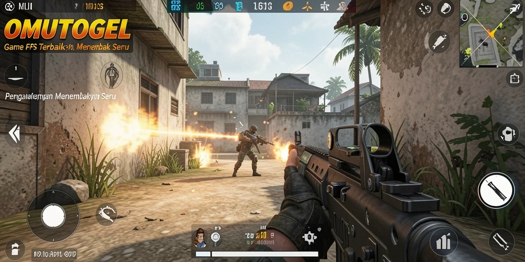 Tampilan gameplay dinamis OMUTOGEL yang menegangkan.