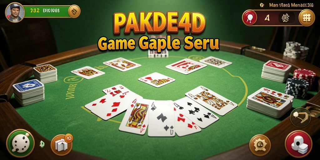 Tampilan gameplay seru dalam permainan Gaple.
