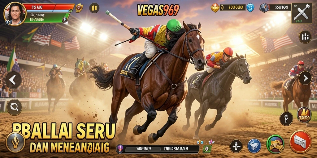 Tampilan gameplay balapan yang seru dan mendebarkan di VEGAS969.