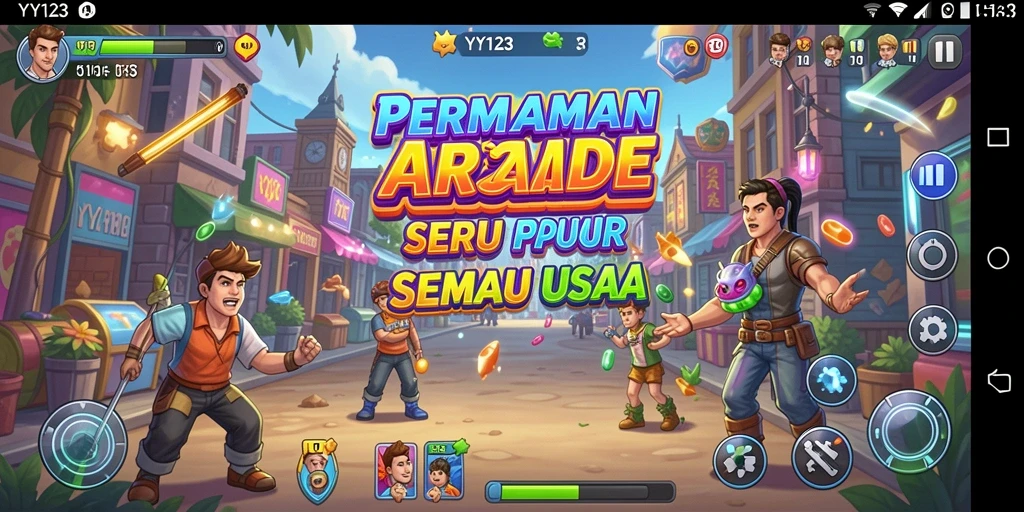 Tampilan gameplay seru dari YY123 dengan grafis menarik dan tantangan menantang.